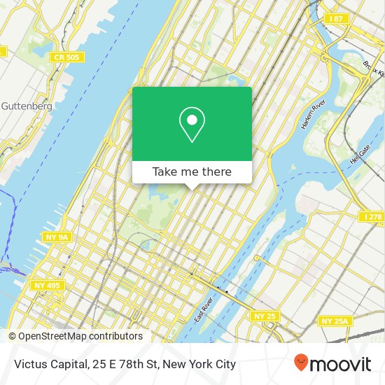 Mapa de Victus Capital, 25 E 78th St