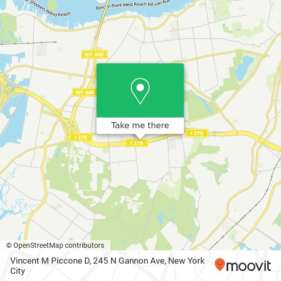 Mapa de Vincent M Piccone D, 245 N Gannon Ave