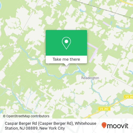 Mapa de Caspar Berger Rd (Casper Berger Rd), Whitehouse Station, NJ 08889