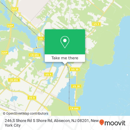 246,S Shore Rd S Shore Rd, Absecon, NJ 08201 map