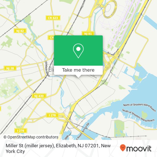 Miller St (miller jersey), Elizabeth, NJ 07201 map