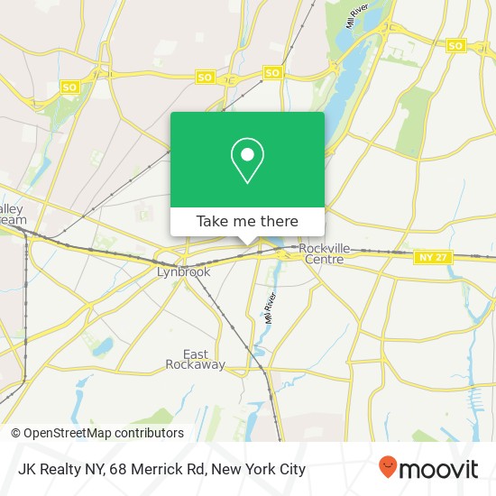 Mapa de JK Realty NY, 68 Merrick Rd