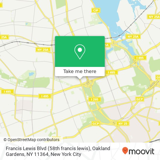 Mapa de Francis Lewis Blvd (58th francis lewis), Oakland Gardens, NY 11364