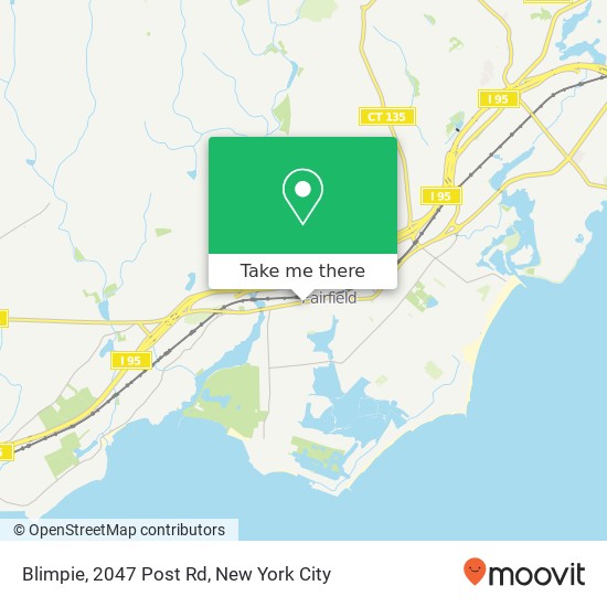 Mapa de Blimpie, 2047 Post Rd