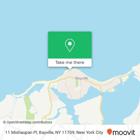 Mapa de 11 Mishaupan Pl, Bayville, NY 11709