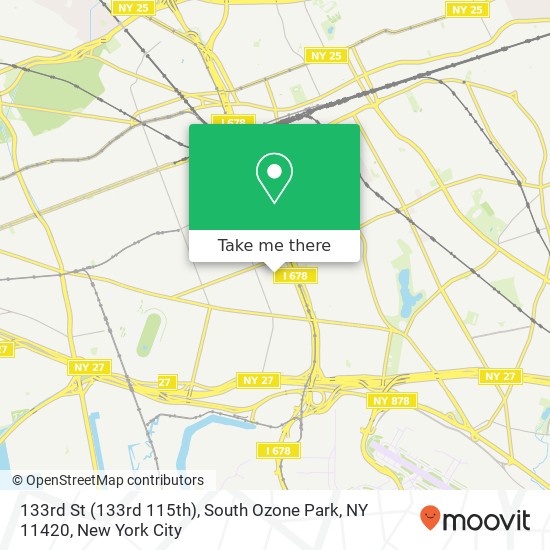 Mapa de 133rd St (133rd 115th), South Ozone Park, NY 11420