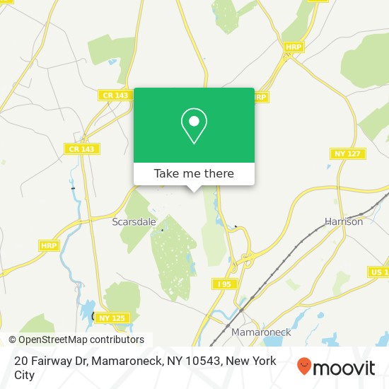 Mapa de 20 Fairway Dr, Mamaroneck, NY 10543