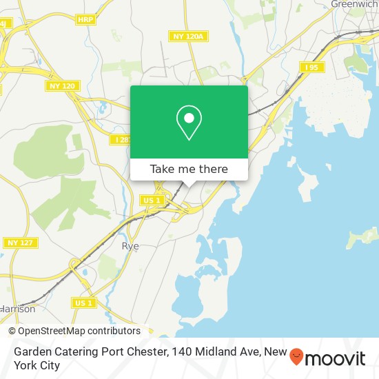 Mapa de Garden Catering Port Chester, 140 Midland Ave
