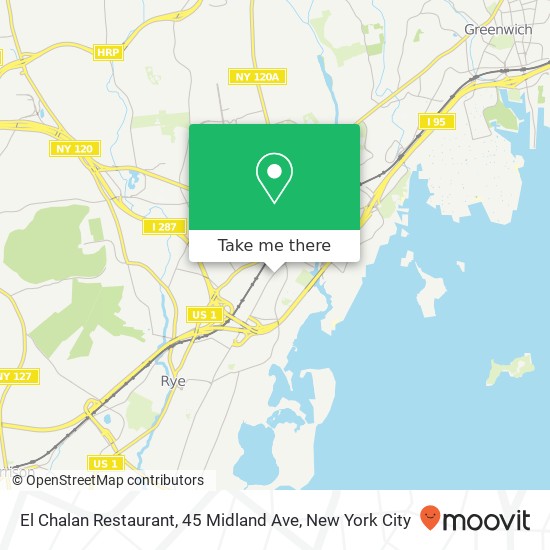 Mapa de El Chalan Restaurant, 45 Midland Ave