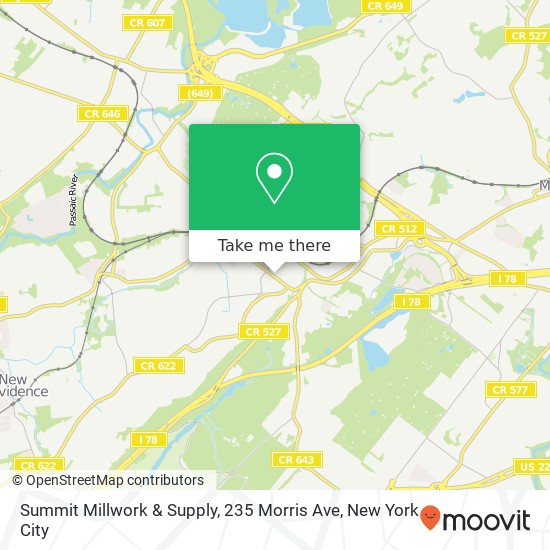 Mapa de Summit Millwork & Supply, 235 Morris Ave