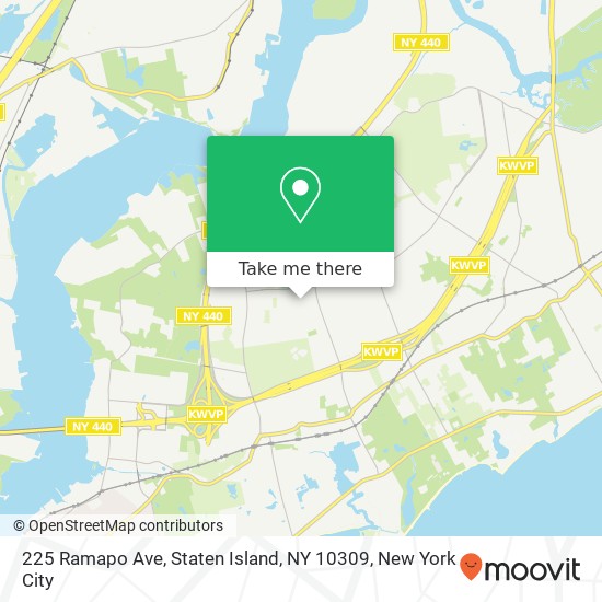 Mapa de 225 Ramapo Ave, Staten Island, NY 10309