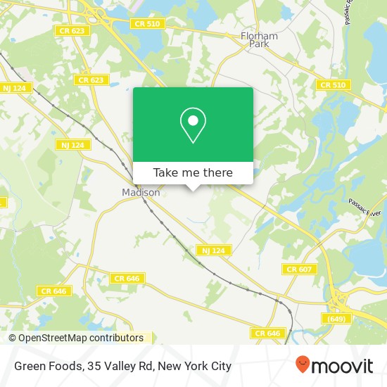 Mapa de Green Foods, 35 Valley Rd