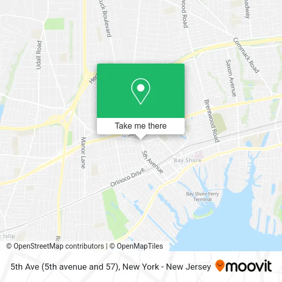 5th Ave (5th avenue and 57) map