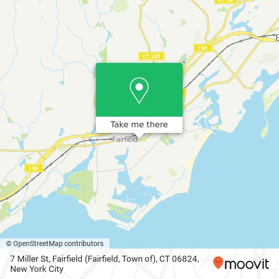 Mapa de 7 Miller St, Fairfield (Fairfield, Town of), CT 06824