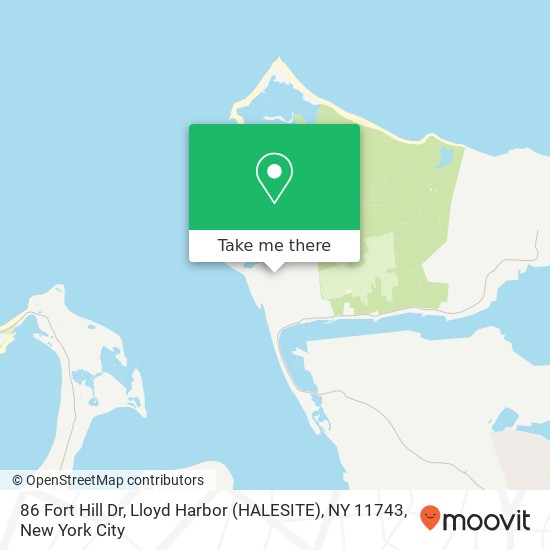 Mapa de 86 Fort Hill Dr, Lloyd Harbor (HALESITE), NY 11743