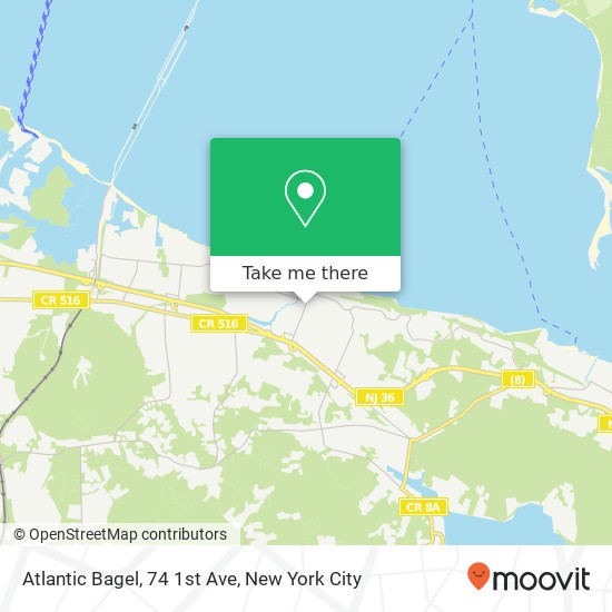 Atlantic Bagel, 74 1st Ave map