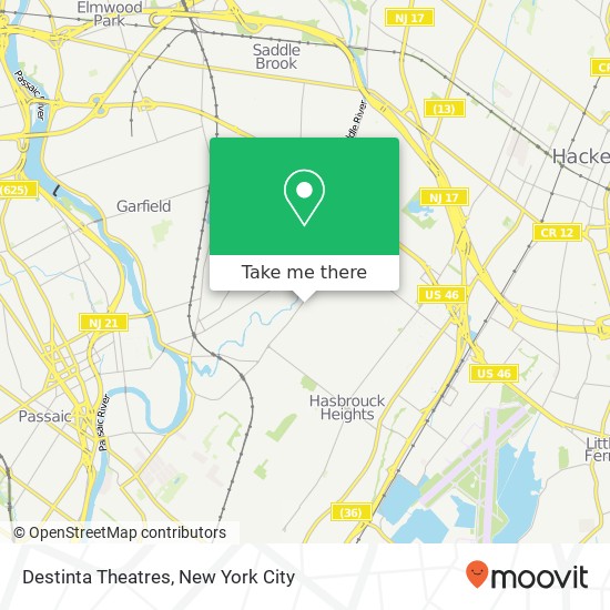 Destinta Theatres map