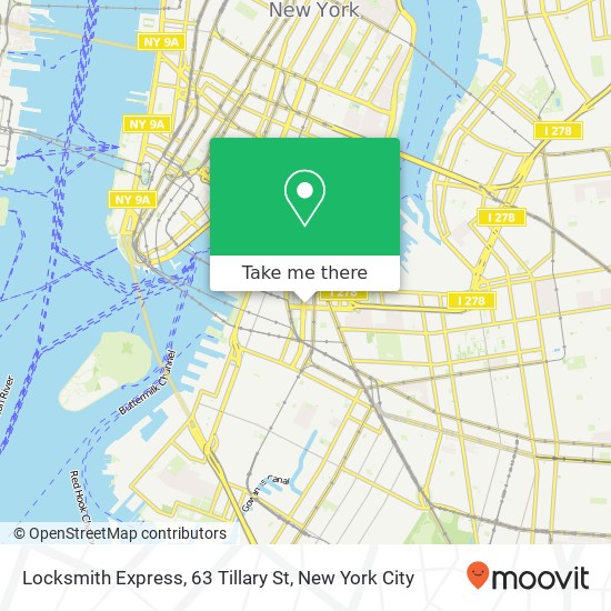 Mapa de Locksmith Express, 63 Tillary St