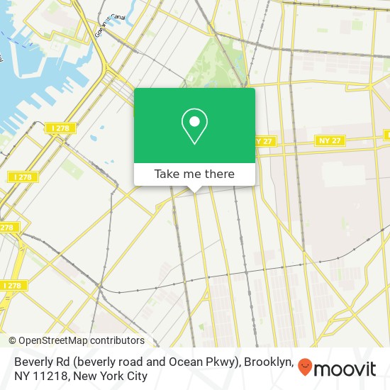 Beverly Rd (beverly road and Ocean Pkwy), Brooklyn, NY 11218 map