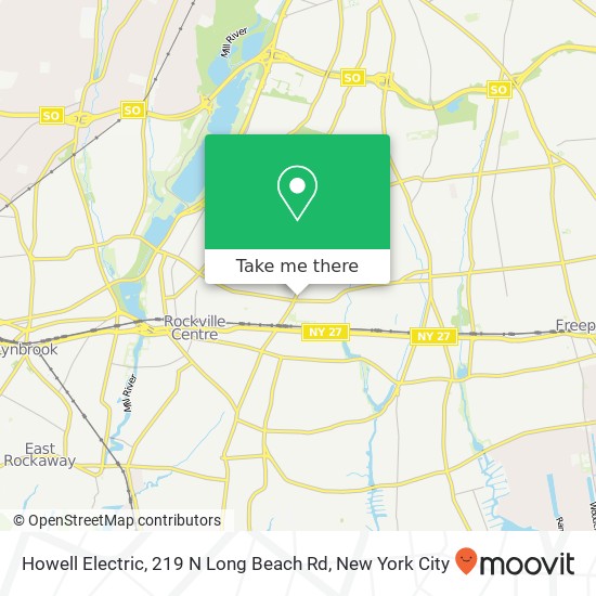 Howell Electric, 219 N Long Beach Rd map