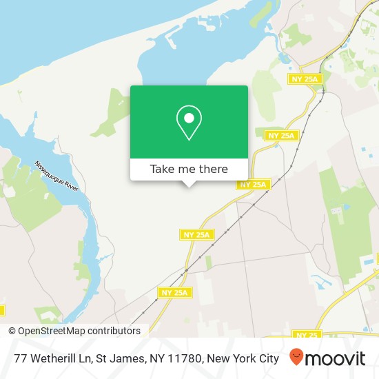 Mapa de 77 Wetherill Ln, St James, NY 11780