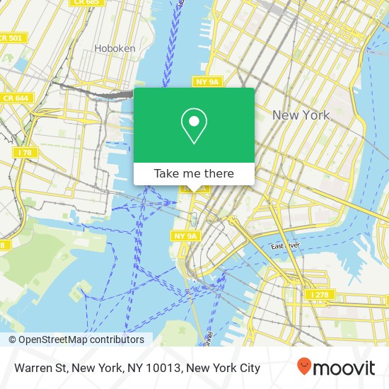 Mapa de Warren St, New York, NY 10013