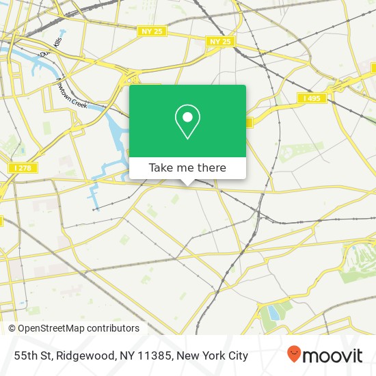 Mapa de 55th St, Ridgewood, NY 11385