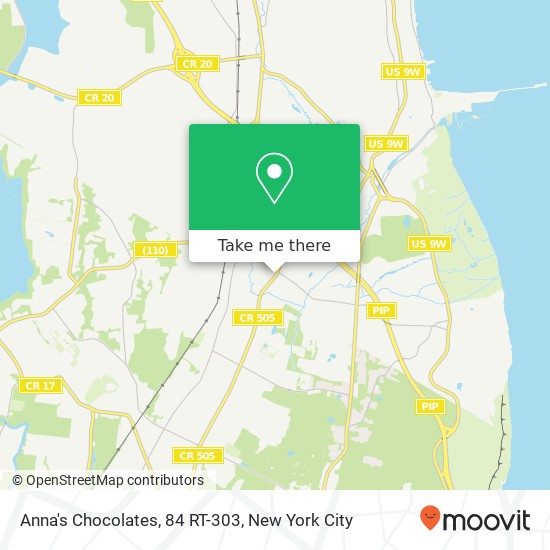 Anna's Chocolates, 84 RT-303 map