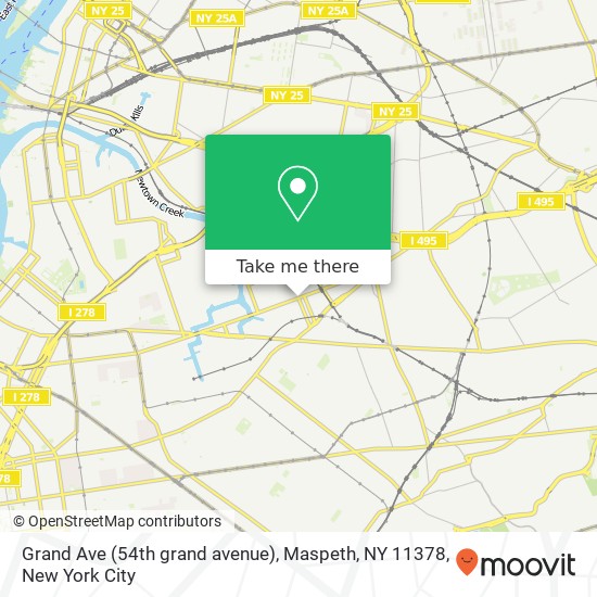 Grand Ave (54th grand avenue), Maspeth, NY 11378 map