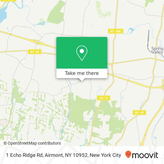 Mapa de 1 Echo Ridge Rd, Airmont, NY 10952