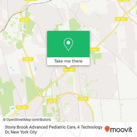 Stony Brook Advanced Pediatric Care, 4 Technology Dr map