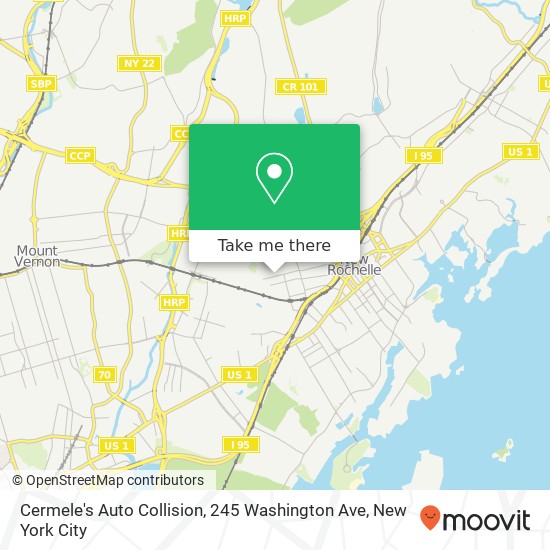 Mapa de Cermele's Auto Collision, 245 Washington Ave