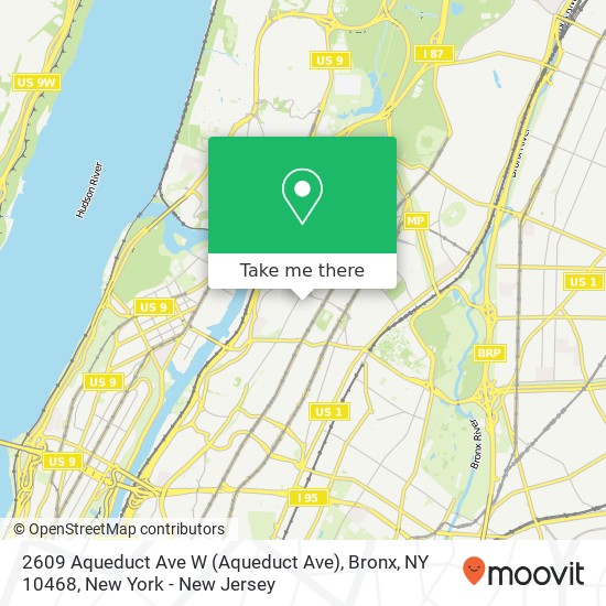 Mapa de 2609 Aqueduct Ave W (Aqueduct Ave), Bronx, NY 10468