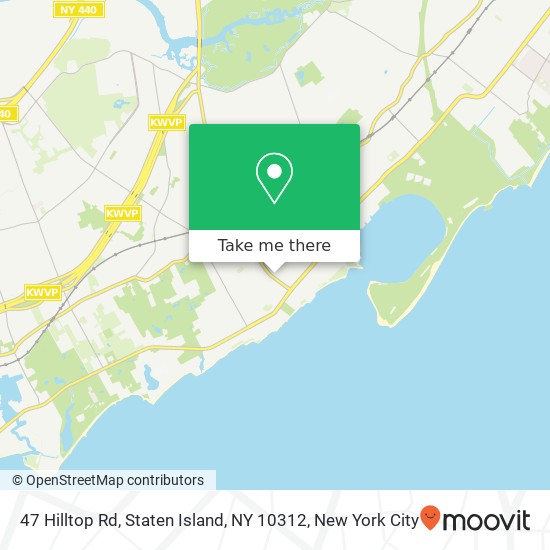 Mapa de 47 Hilltop Rd, Staten Island, NY 10312