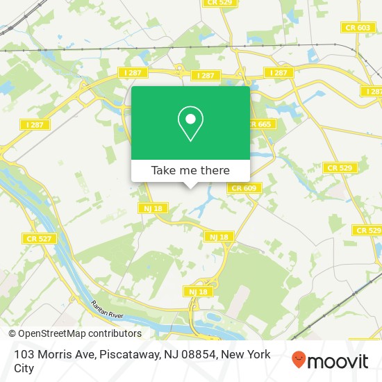 Mapa de 103 Morris Ave, Piscataway, NJ 08854