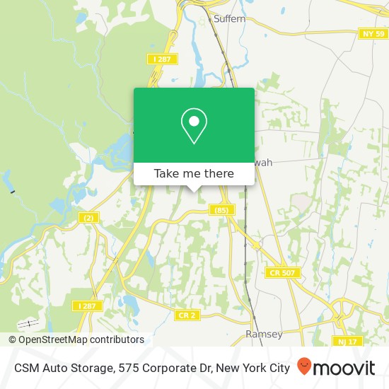 Mapa de CSM Auto Storage, 575 Corporate Dr