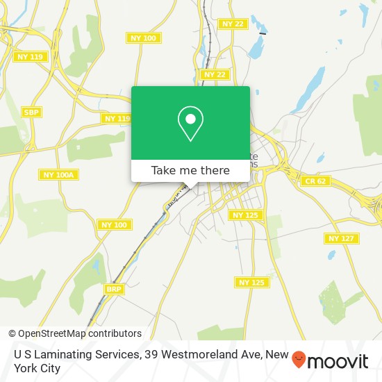 Mapa de U S Laminating Services, 39 Westmoreland Ave