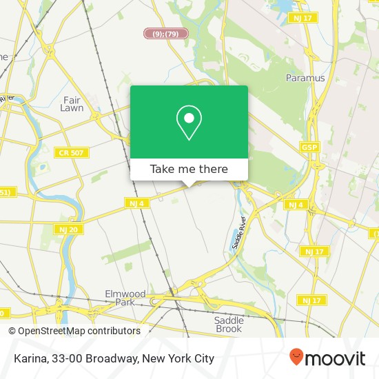 Karina, 33-00 Broadway map