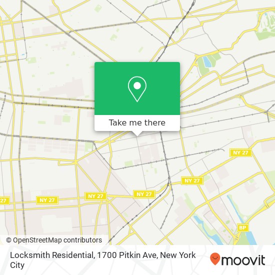 Mapa de Locksmith Residential, 1700 Pitkin Ave