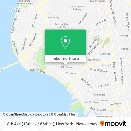 Mapa de 18th Ave (18th av / 86th st)