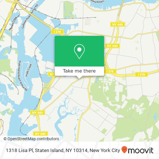 1318 Lisa Pl, Staten Island, NY 10314 map