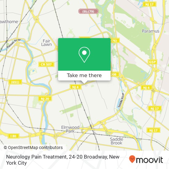 Mapa de Neurology Pain Treatment, 24-20 Broadway