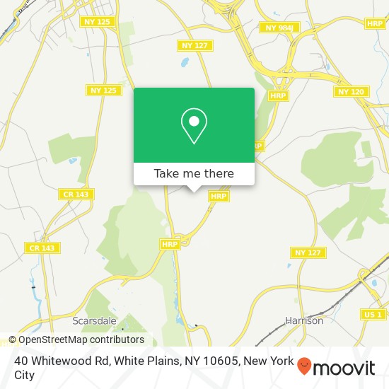 40 Whitewood Rd, White Plains, NY 10605 map