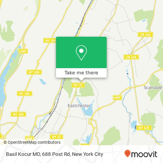 Basil Kocur MD, 688 Post Rd map