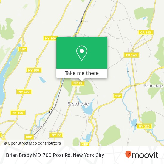 Brian Brady MD, 700 Post Rd map