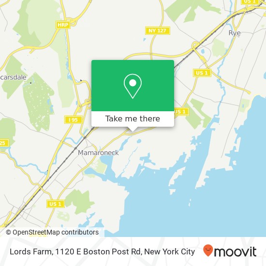 Lords Farm, 1120 E Boston Post Rd map