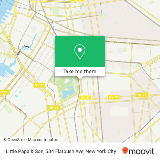 Mapa de Little Papa & Son, 534 Flatbush Ave