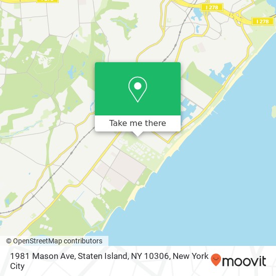 Mapa de 1981 Mason Ave, Staten Island, NY 10306