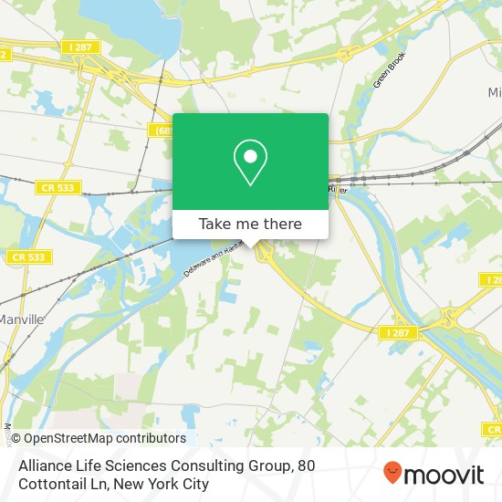 Mapa de Alliance Life Sciences Consulting Group, 80 Cottontail Ln