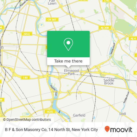 Mapa de B F & Son Masonry Co, 14 North St